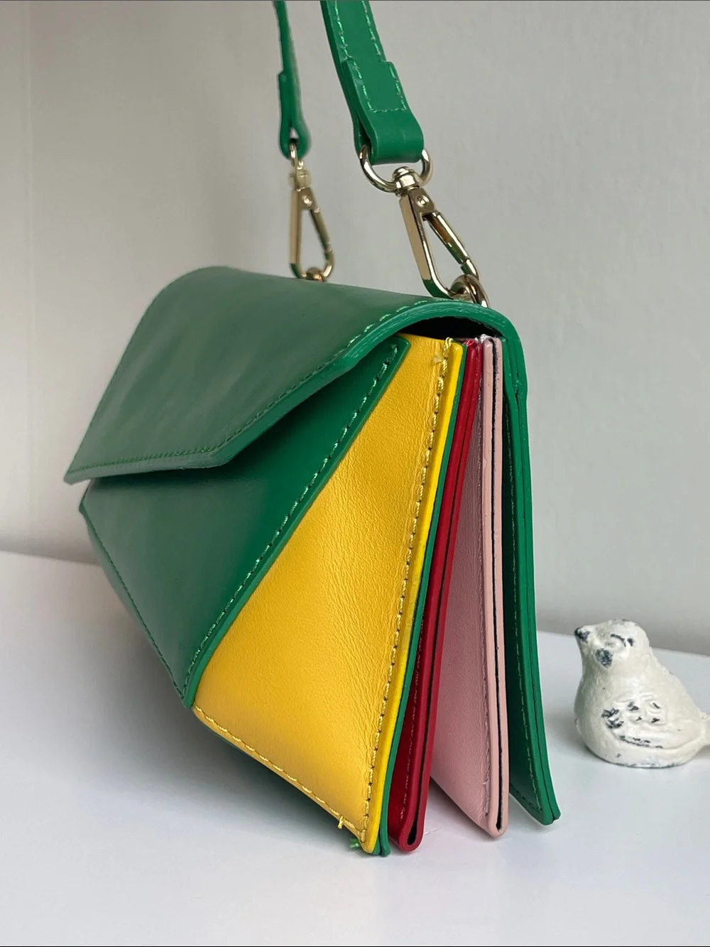 ISADORA Italian Genuine Leather 3D Clutch Crossbody
